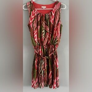 Charming Charlie Tropical Vacation Tie Waist Small Dress